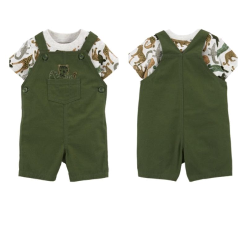 TEDMIMAK - Jardinera 2 piezas verano niño de 3 a 6 meses selva