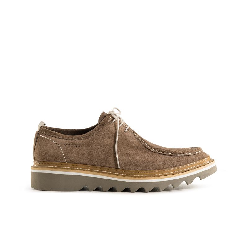 VELEZ - Zapato de cuero para hombre textura gamuzada