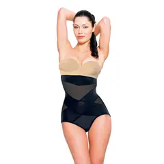 A3D - Pack 2 Faja Reductora Negra y Beige Velfom Cross Compression Shaper.