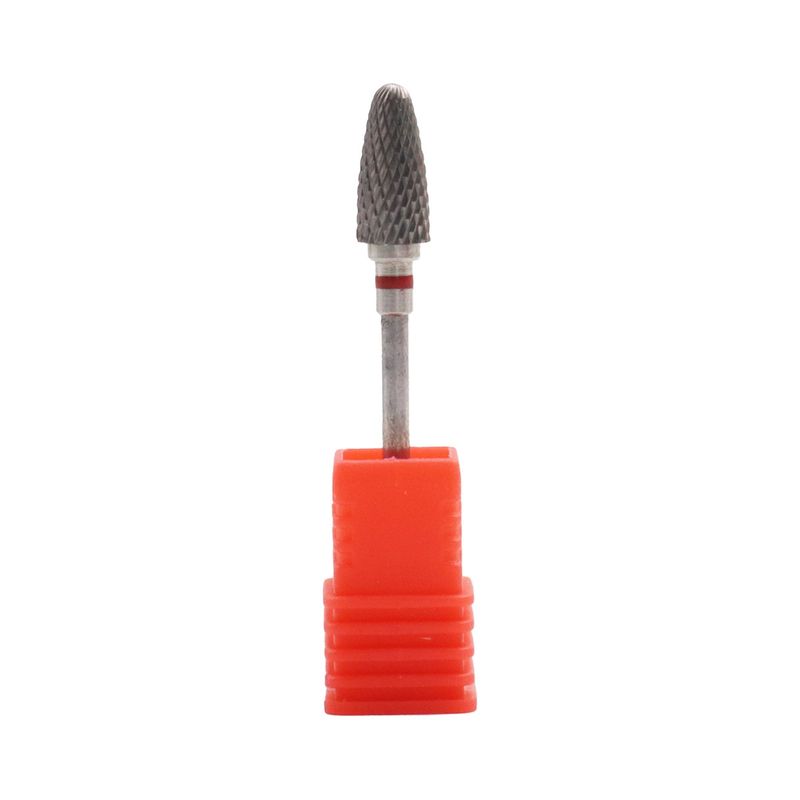 COSMETICAVAL - Fresa Carburo para limpieza cono punta redonda roja