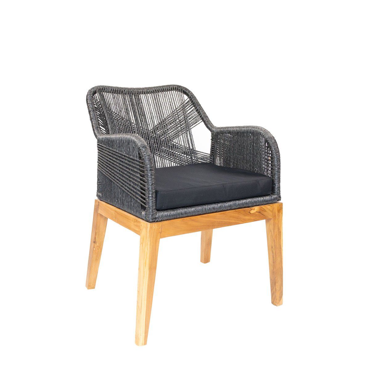 NECTAR - Silla Tanya de fibra tejida negra