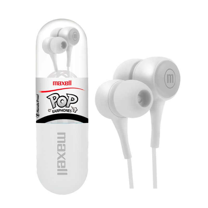 MAXELL - Audifonos Maxell Pop In-ear 3.5mm Anti-enredos Manos Libres