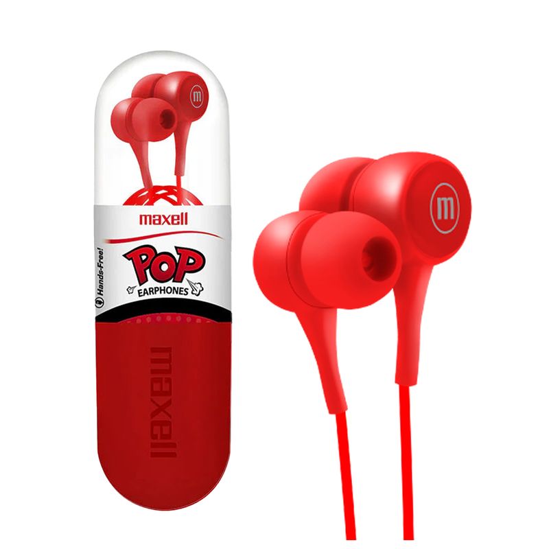 MAXELL - Audifonos Maxell Pop In-ear Anti-enredos 3.5mm Manos Libres