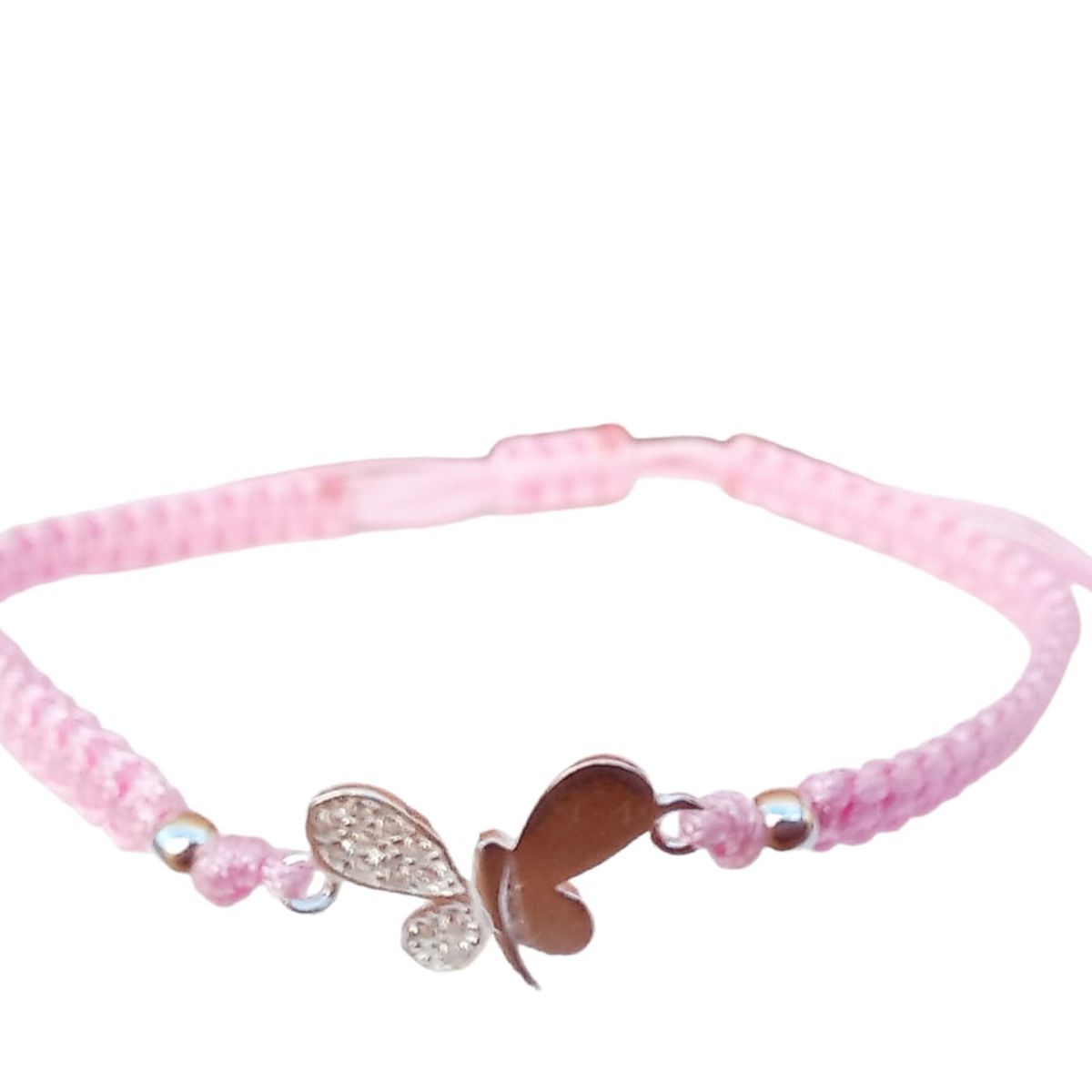 GENERICO - Pulsera hilo rosado y mariposa
