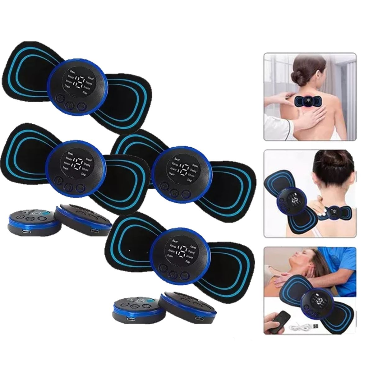 GENERICO - X4 Masajeador Eléctrico Portatil Usb Cuello Espalda Cervical