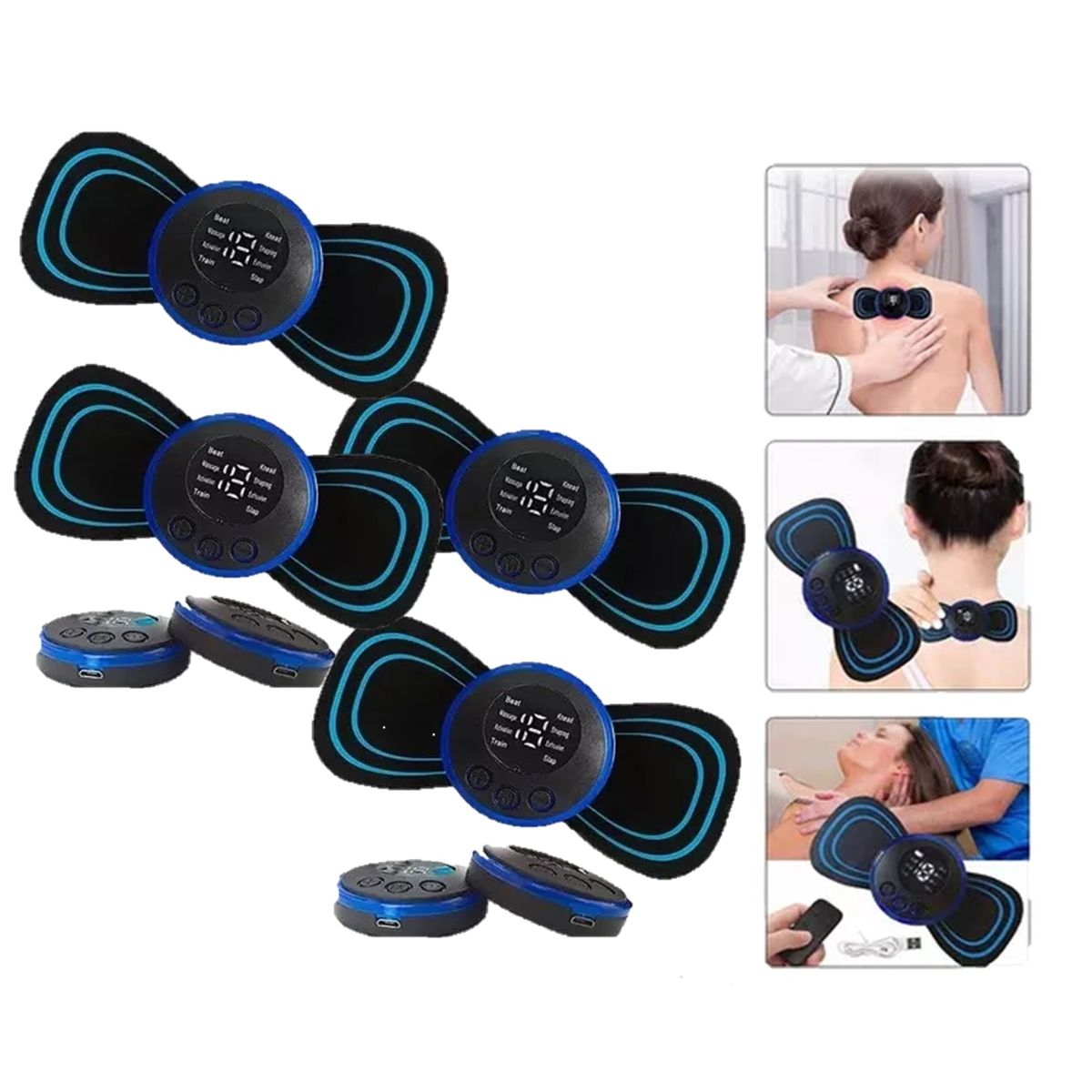 GENERICO - X4 Masajeador Eléctrico Portatil Usb Cuello Espalda Cervical