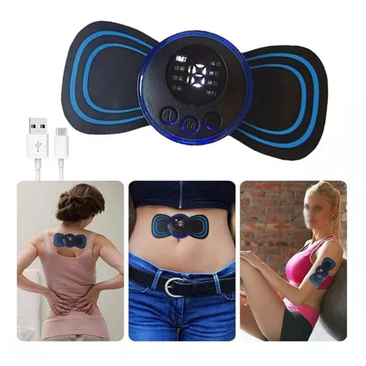 GENERICO - X4 Masajeador Eléctrico Portatil Usb Cuello Espalda Cervical