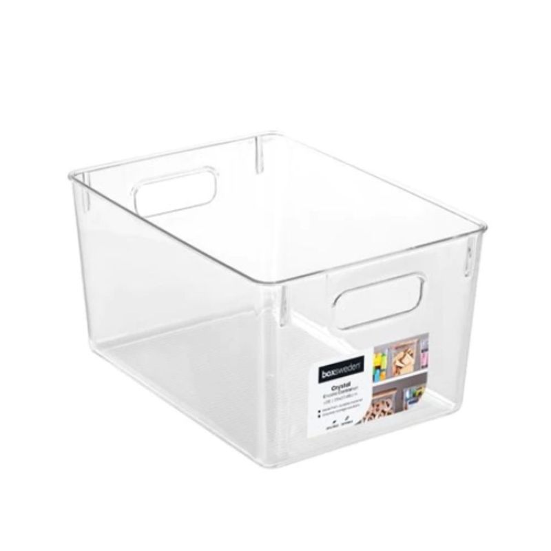 BOX SWEDEN - Organizador Refrigerador Boxsweeden Transparente Grande 28 x 20 cm