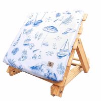 Reposera o respaldo de playa playero azul