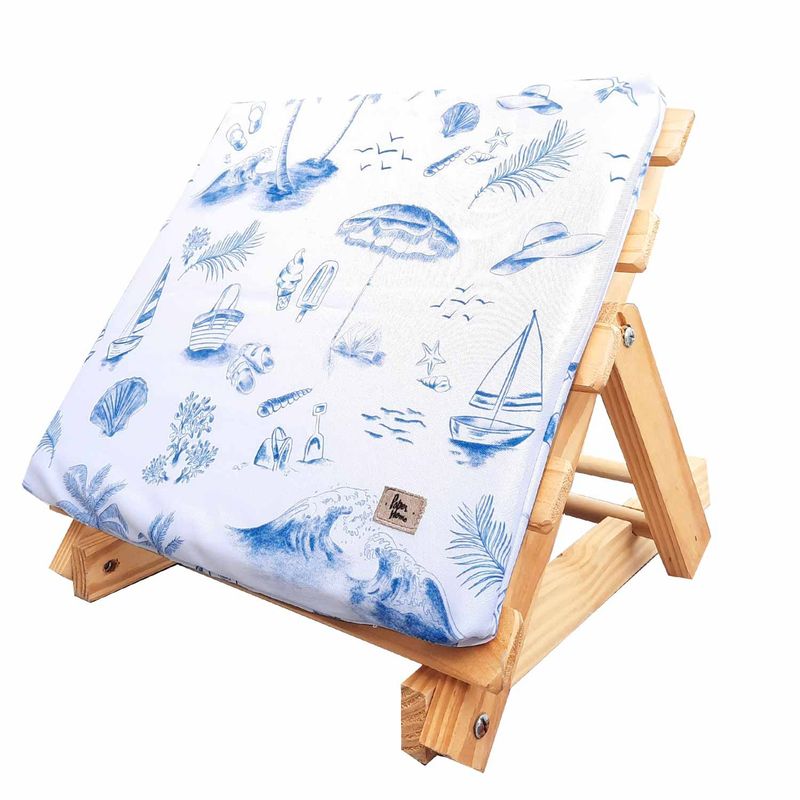 PAPER HOME - Reposera o respaldo de playa playero azul Paper Home