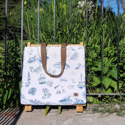 Imagen 2 del producto Reposera o respaldo de playa playero azul