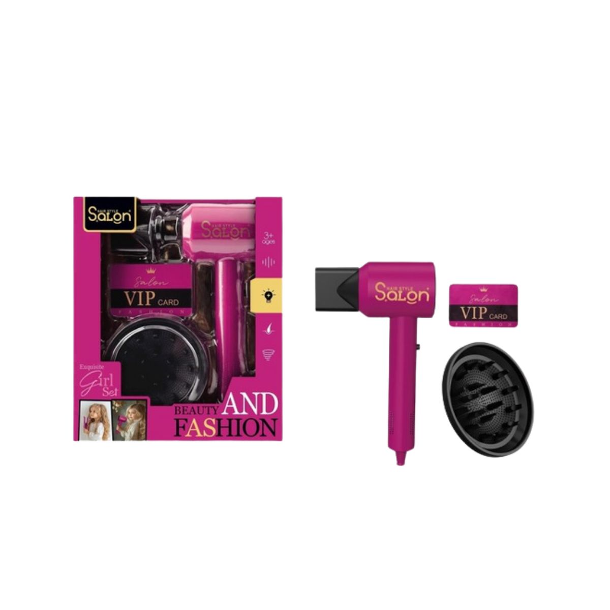 GENERICO - Juguete Secador De Cabello Para Niñas Con Luz Y Sonido