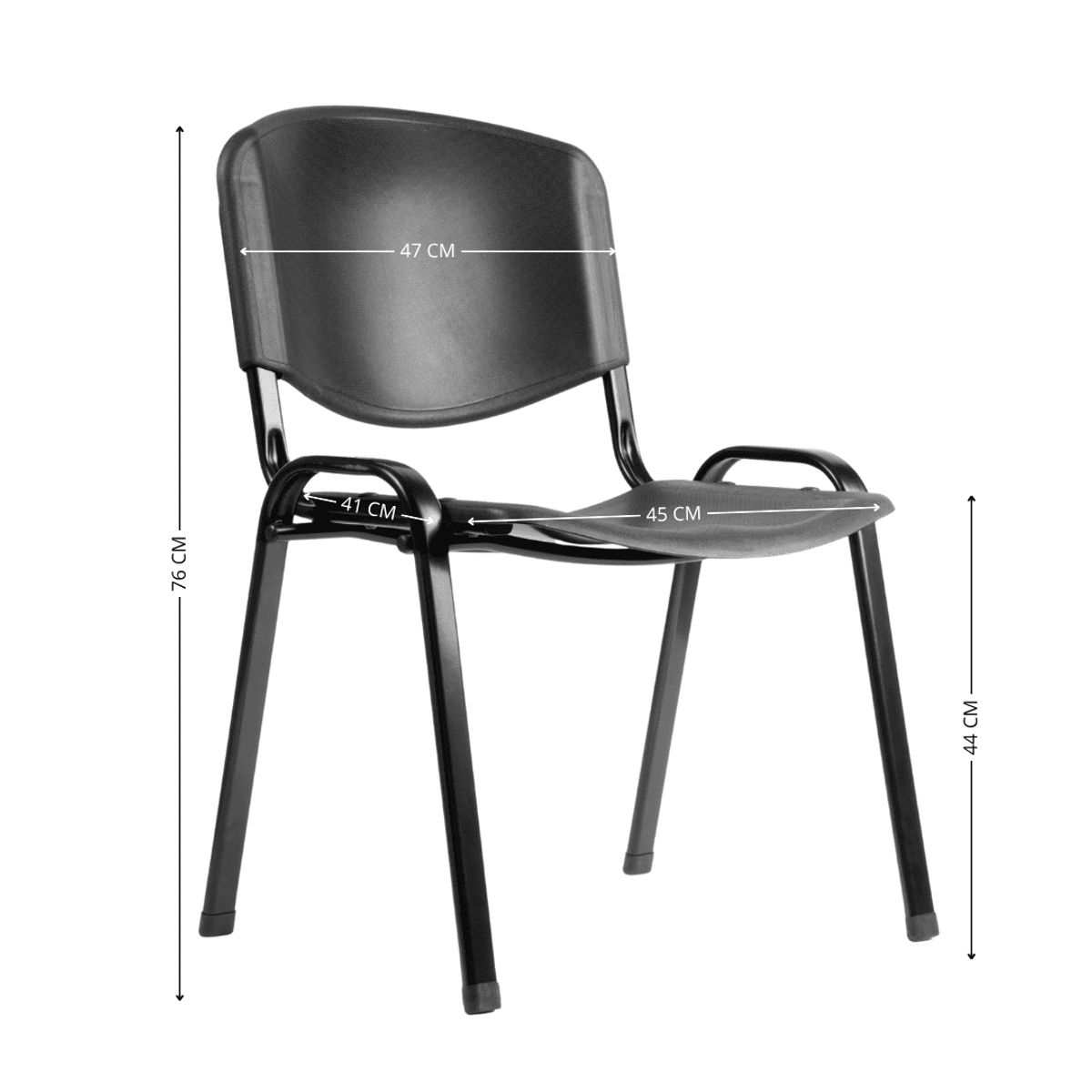 MODERNISMO - Silla visita ISO polipropileno negro