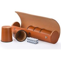 Juego De 5 Cachos Cuero Pu Dados Set De Mesa Familiar