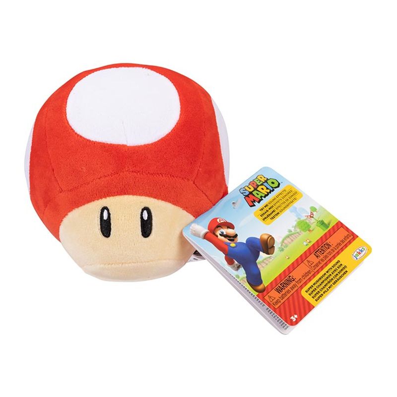 NINTENDO - Peluche Nintendo Super Mario con Sonido - Honguito Rojo