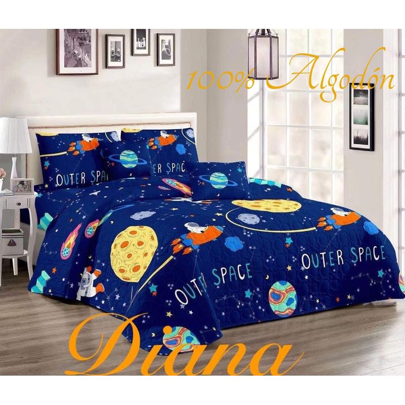 GENERICO - Cubrecama Quilt de Verano 1.5 Plaza