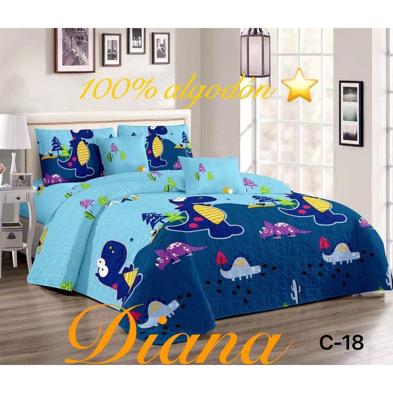 GENERICO - Cubrecama Quilt de Verano 1.5 Plaza