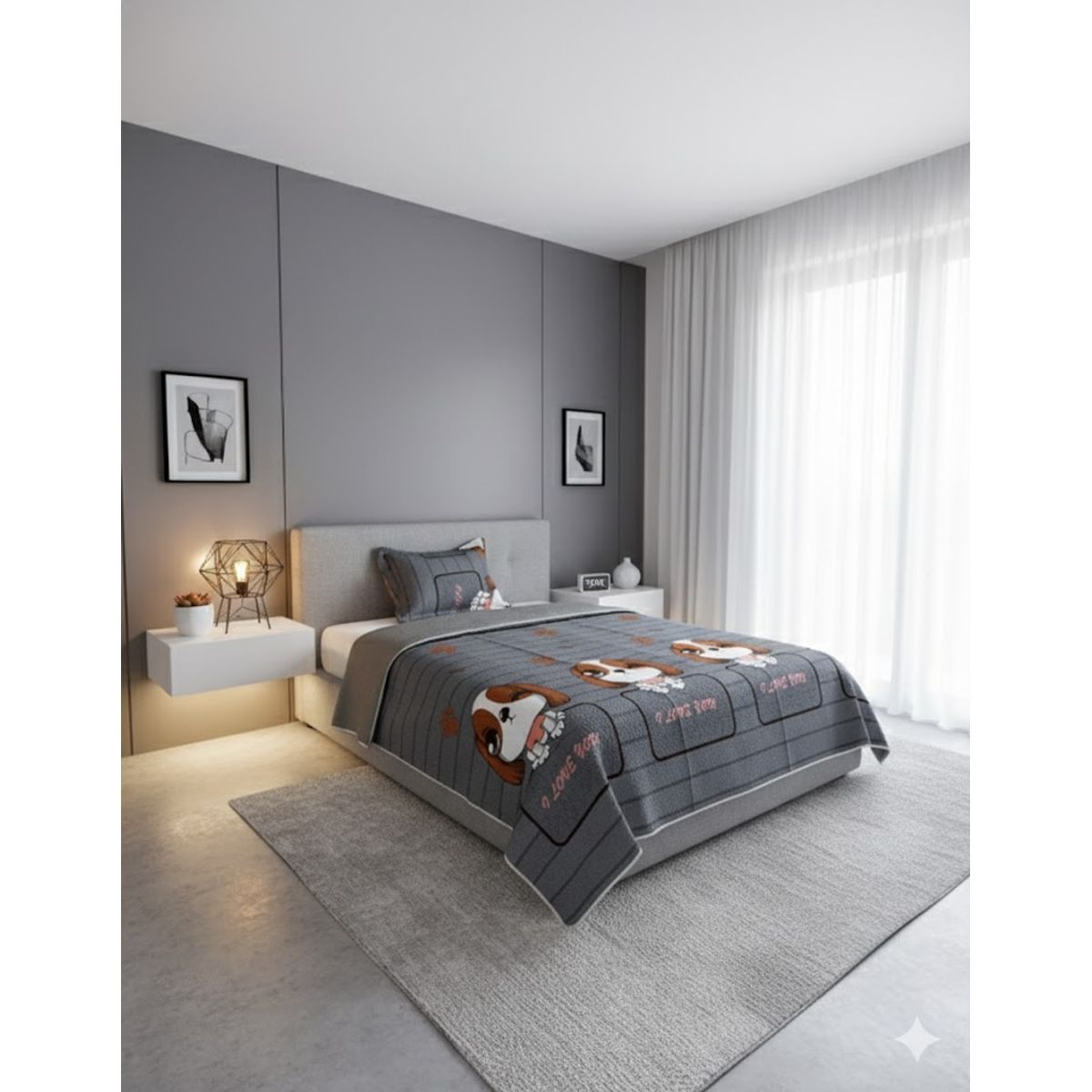 GENERICO - Cubrecama Reversible de Verano 1.5 Plaza