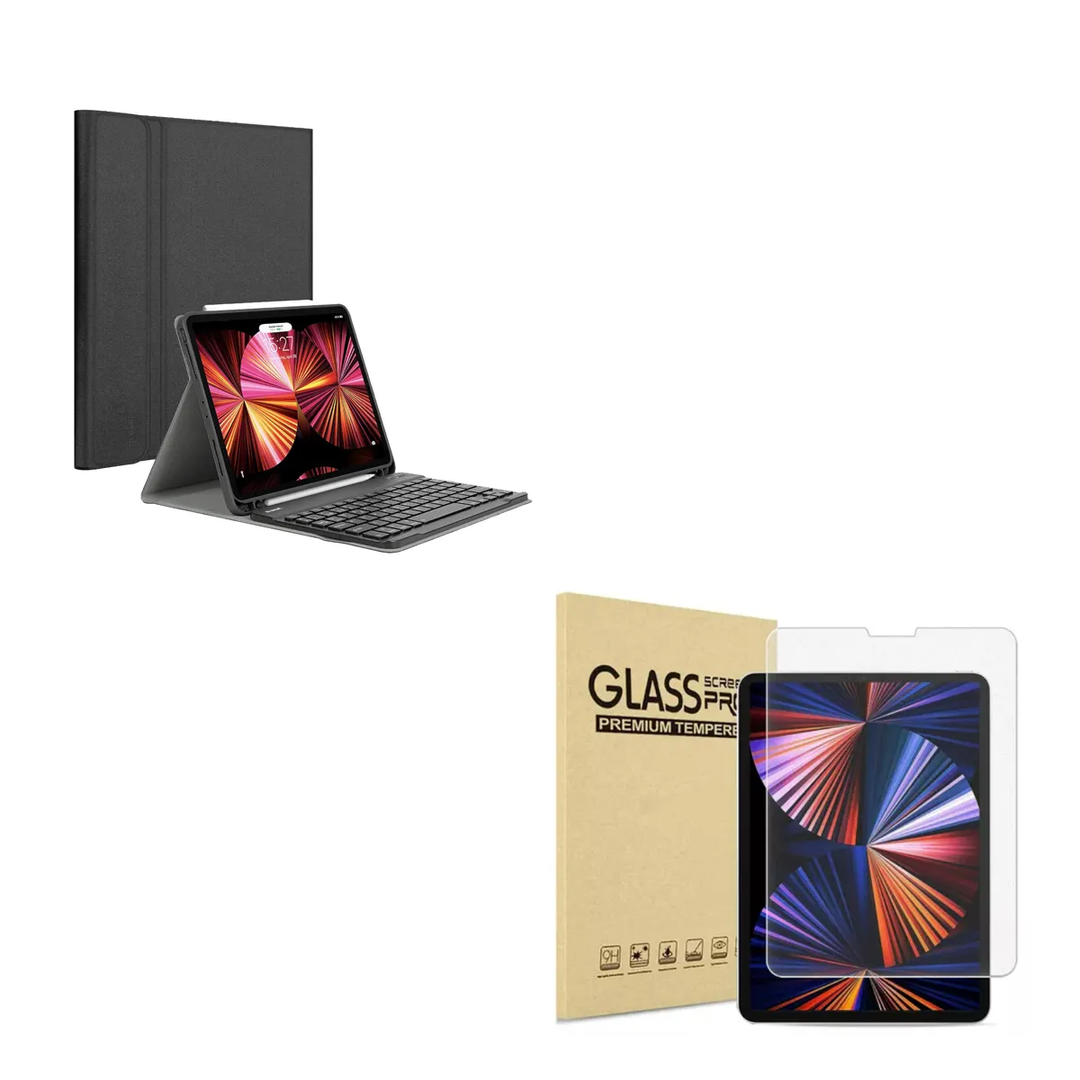 JOIGO - Funda Con Teclado Lamina Para iPad 12.9 Con Ranura Negro