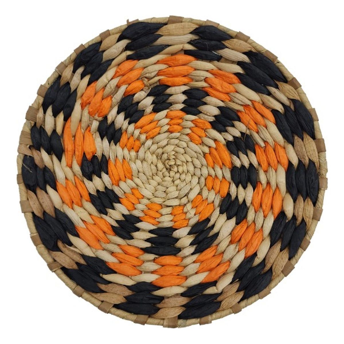 GENERICO - Circulo Decoración De Mimbre Para Pared Casa Terraza Pequeño - Naranja