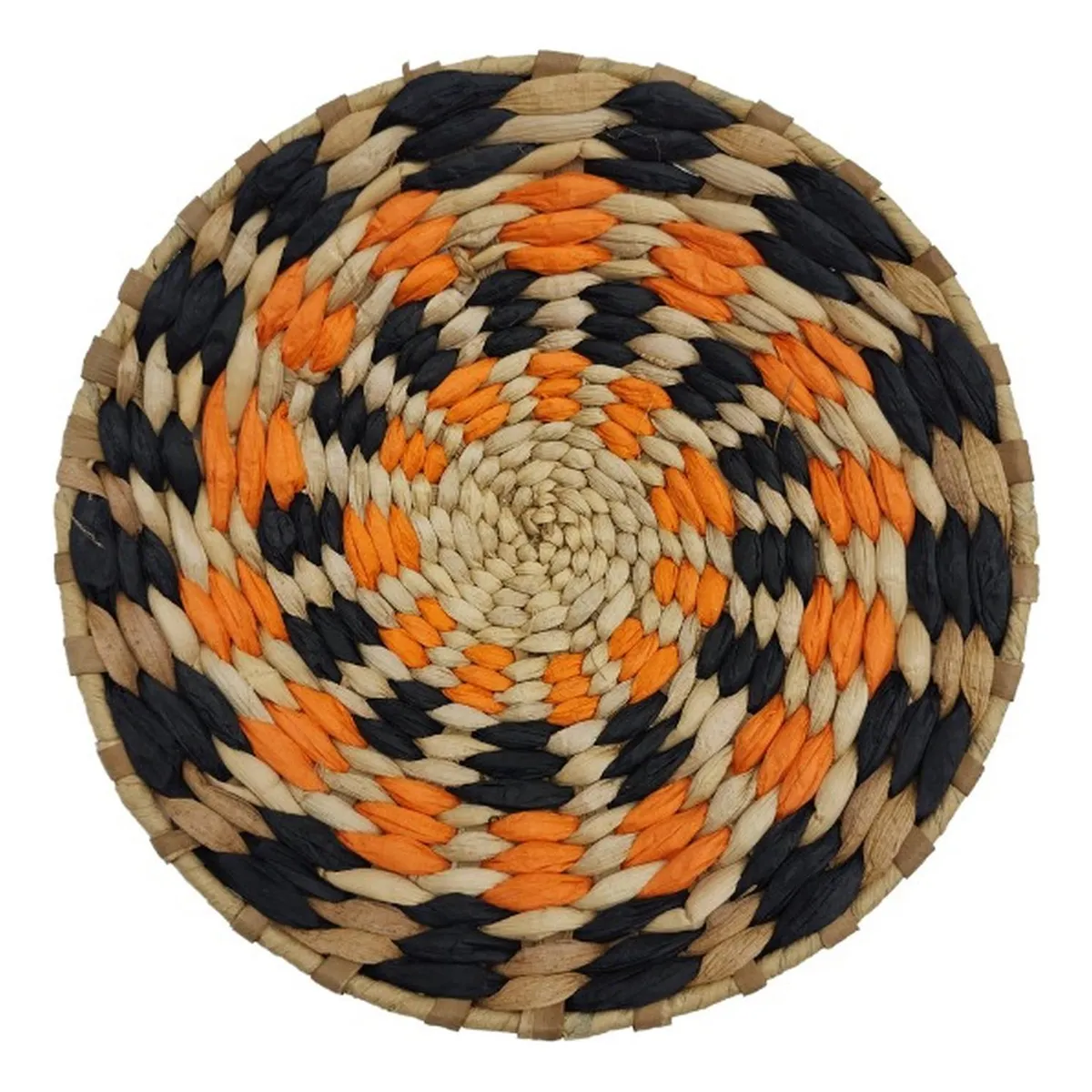 GENERICO - Circulo Decoración De Mimbre Para Pared Casa Terraza Pequeño - Naranja