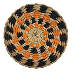 GENERICO - Circulo Decoración De Mimbre Para Pared Casa Terraza Pequeño - Naranja