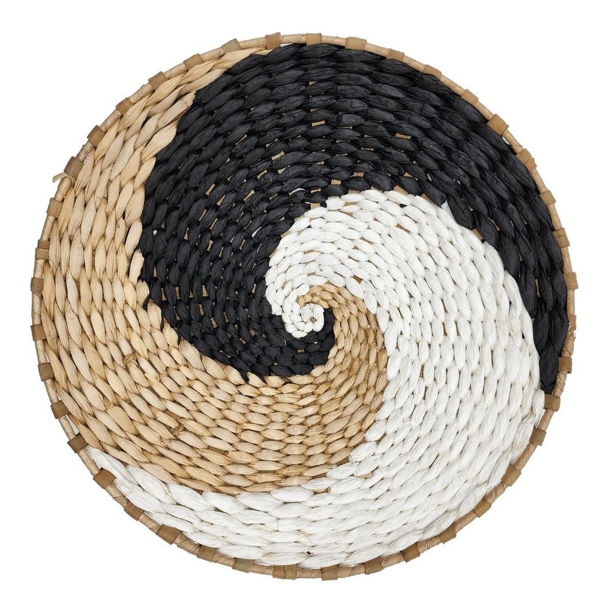 GENERICO - Circulo Decoración De Mimbre Para Pared Casa Terraza Variado - Blanco