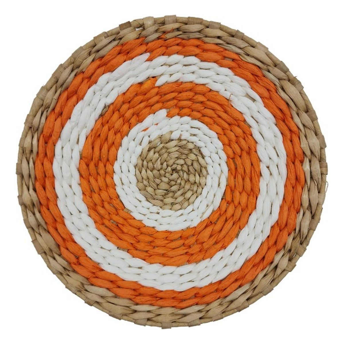 GENERICO - Circulo Decoración De Mimbre Para Pared Casa Terraza Mediano - Naranja - Talla única