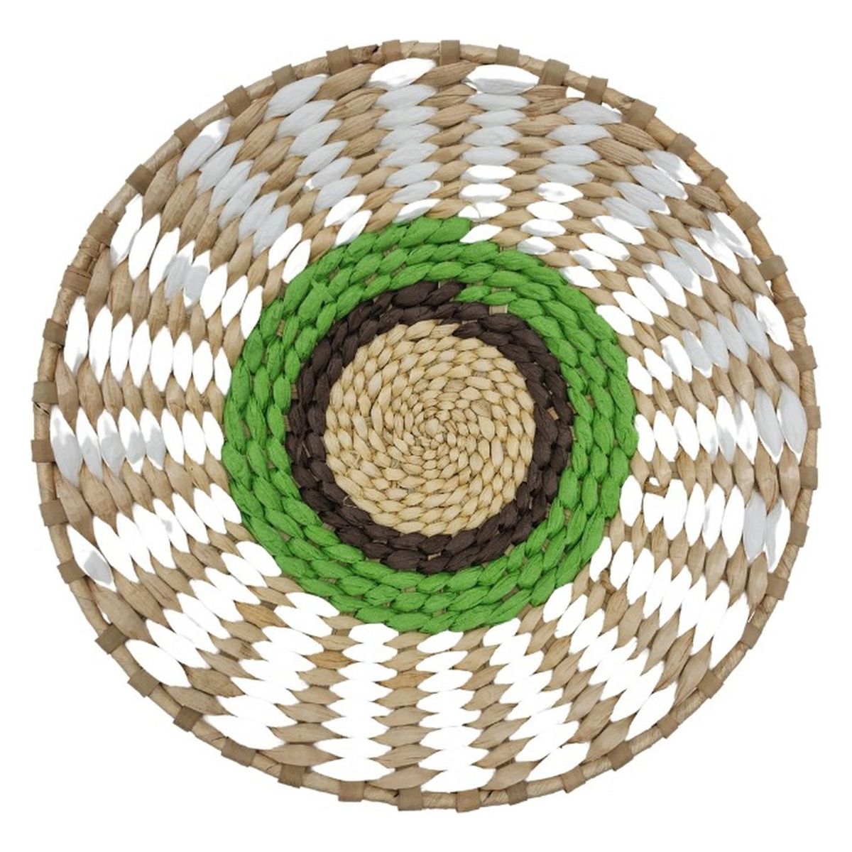 GENERICO - Circulo Decoración De Mimbre Para Pared Casa Terraza Mediano - Verde - Talla única