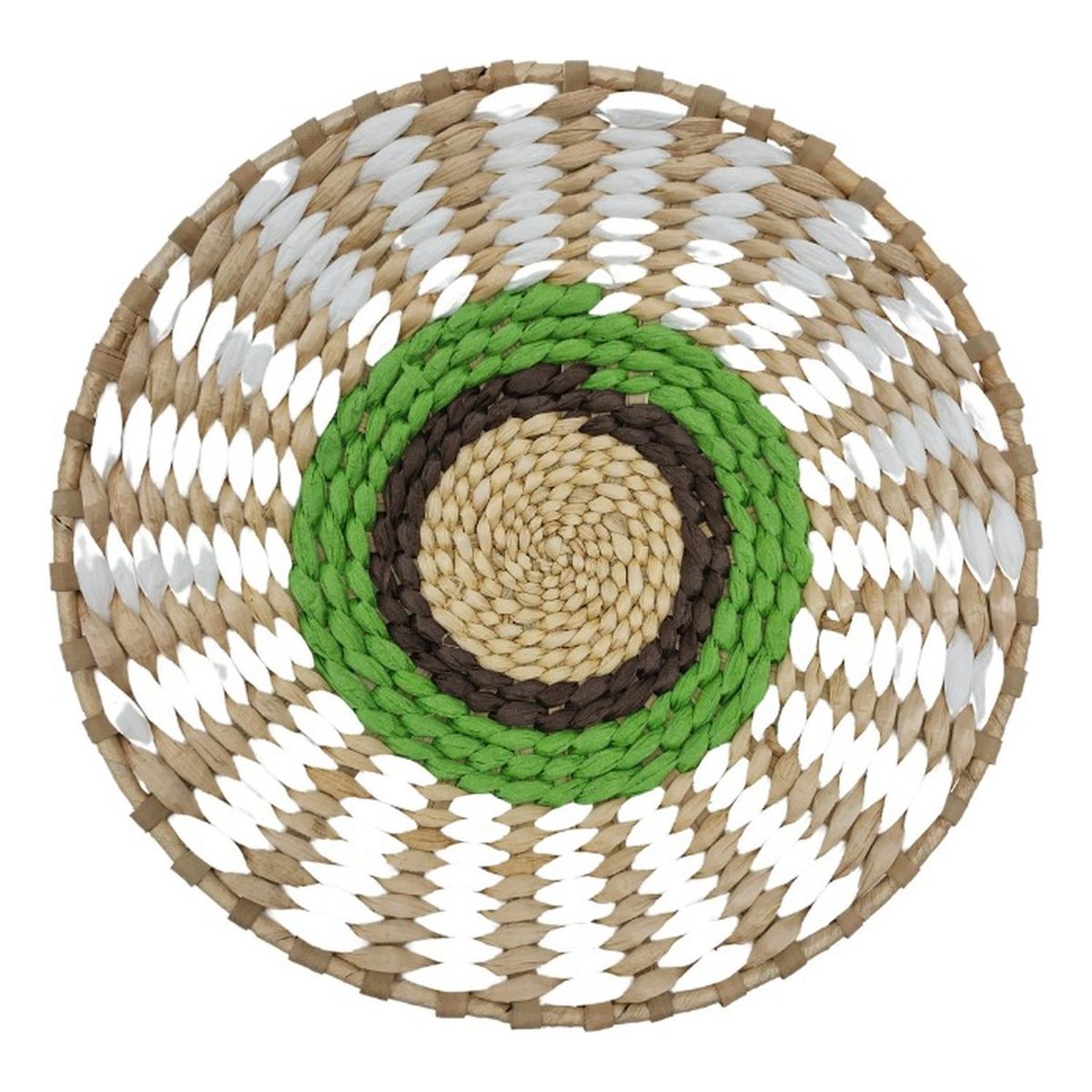 GENERICO - Circulo Decoración De Mimbre Para Pared Casa Terraza Mediano - Verde - Talla única