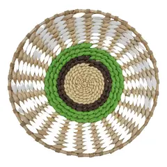 GENERICO - Circulo Decoración De Mimbre Para Pared Casa Terraza Mediano - Verde - Talla única