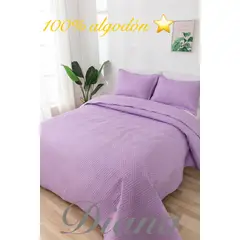 GENERICO - Cubrecama Quilt de Verano KINGSUPERKING Lila