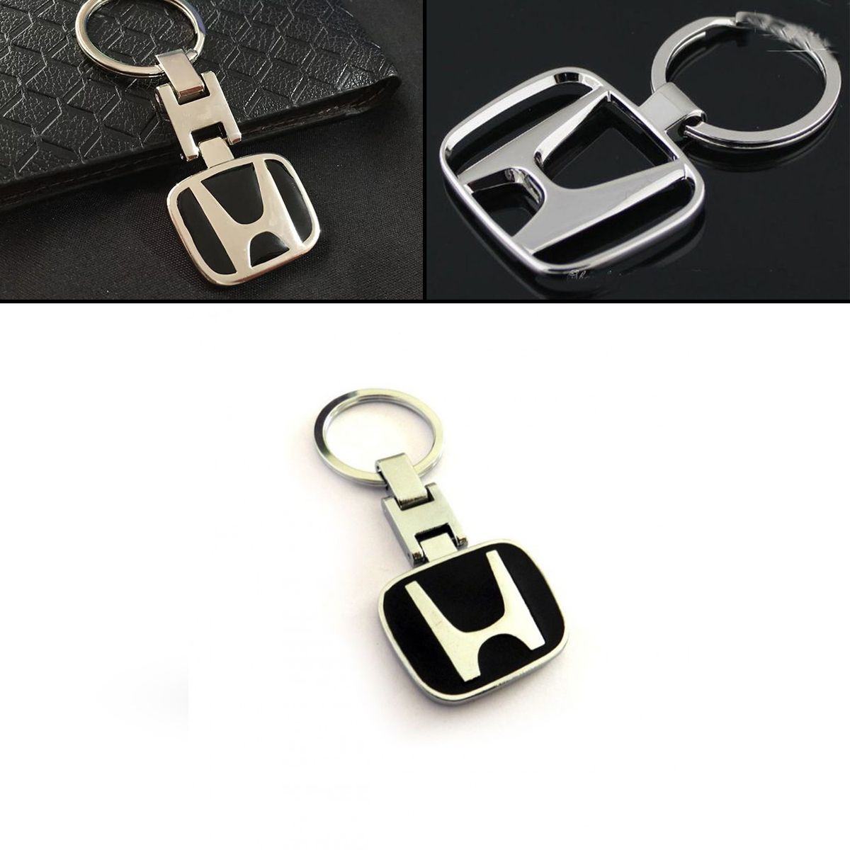 GENERICO - Llavero Metalico doble Caras HONDA Marcas Auto Karvas