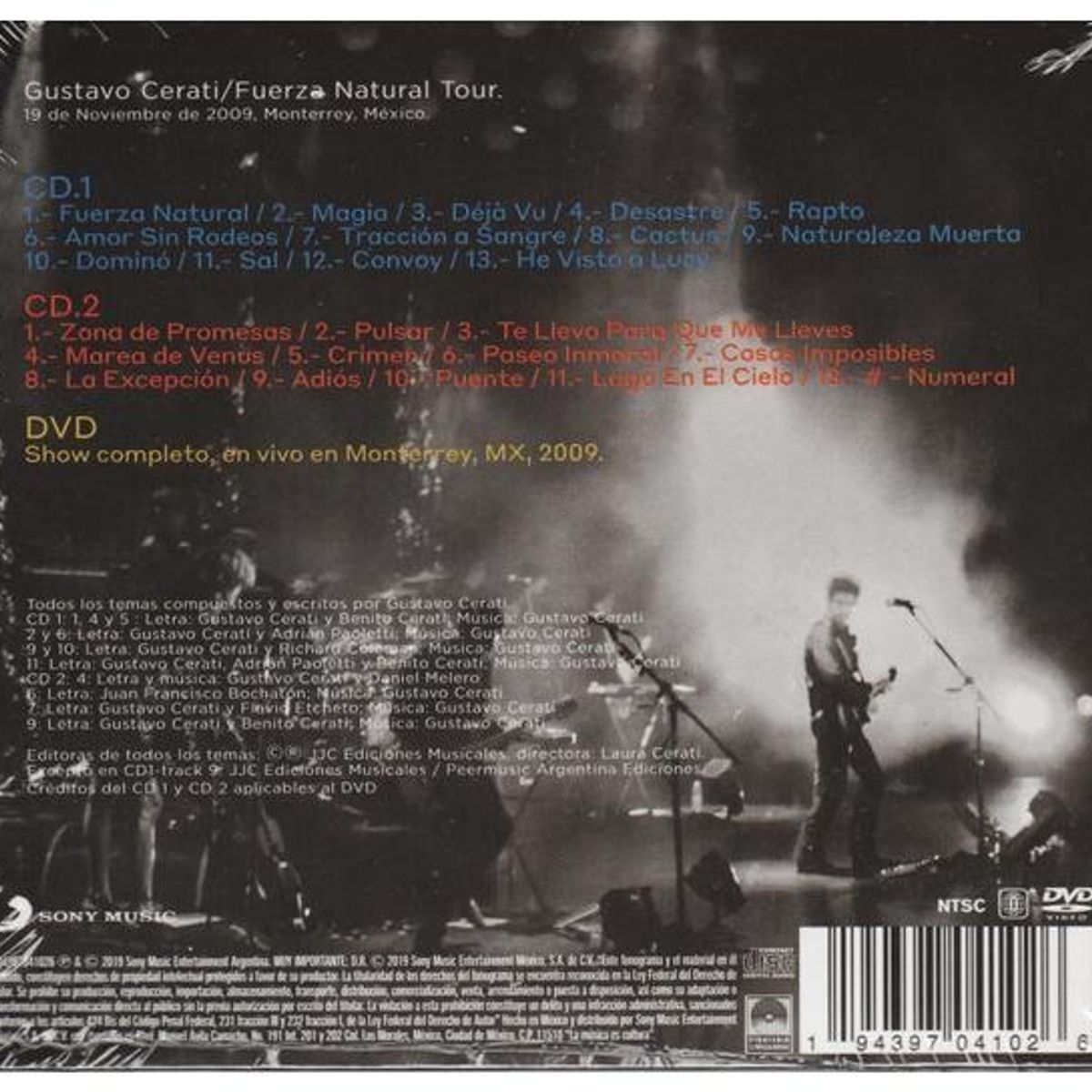HITWAY MUSIC - GUSTAVO CERATI - FUERZA NATURAL TOUR (2CD+DVD) - CD HITWAY MUSIC