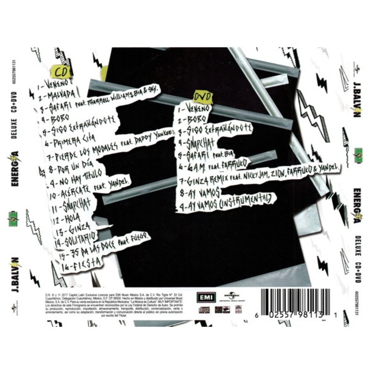 HITWAY MUSIC - J. BALVIN - ENERGIA LADO B (CD+ DVD) - CD HITWAY MUSIC