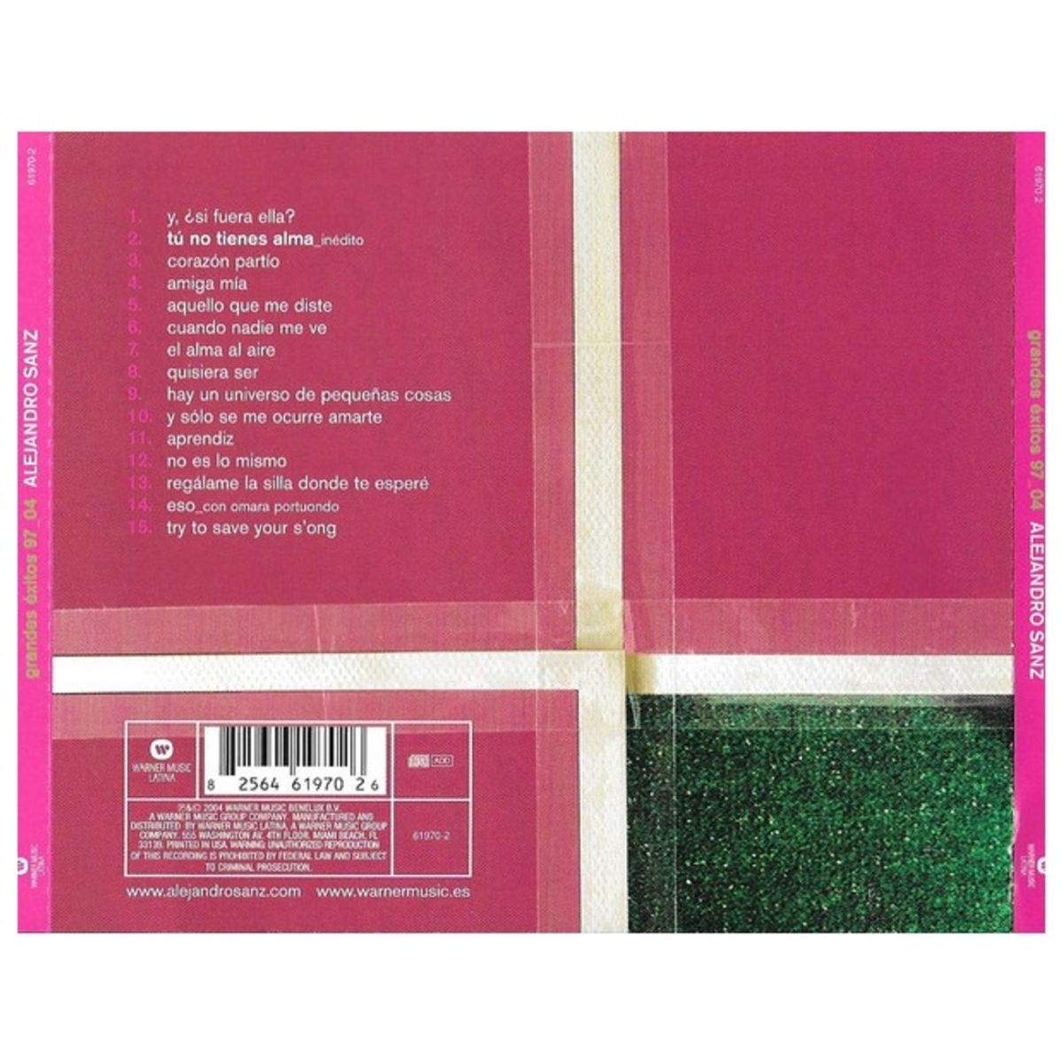 HITWAY MUSIC - ALEJANDRO SANZ - GRANDES EXITOS 97-04 - CD HITWAY MUSIC