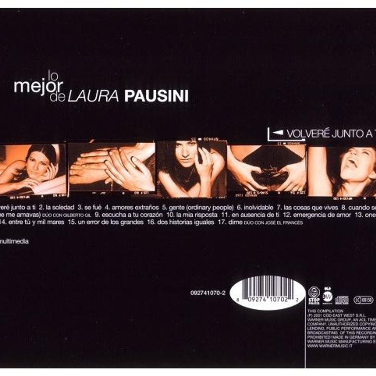 HITWAY MUSIC - LAURA PAUSINI - VOLVERE JUNTO A TI: LO MEJOR - CD HITWAY MUSIC