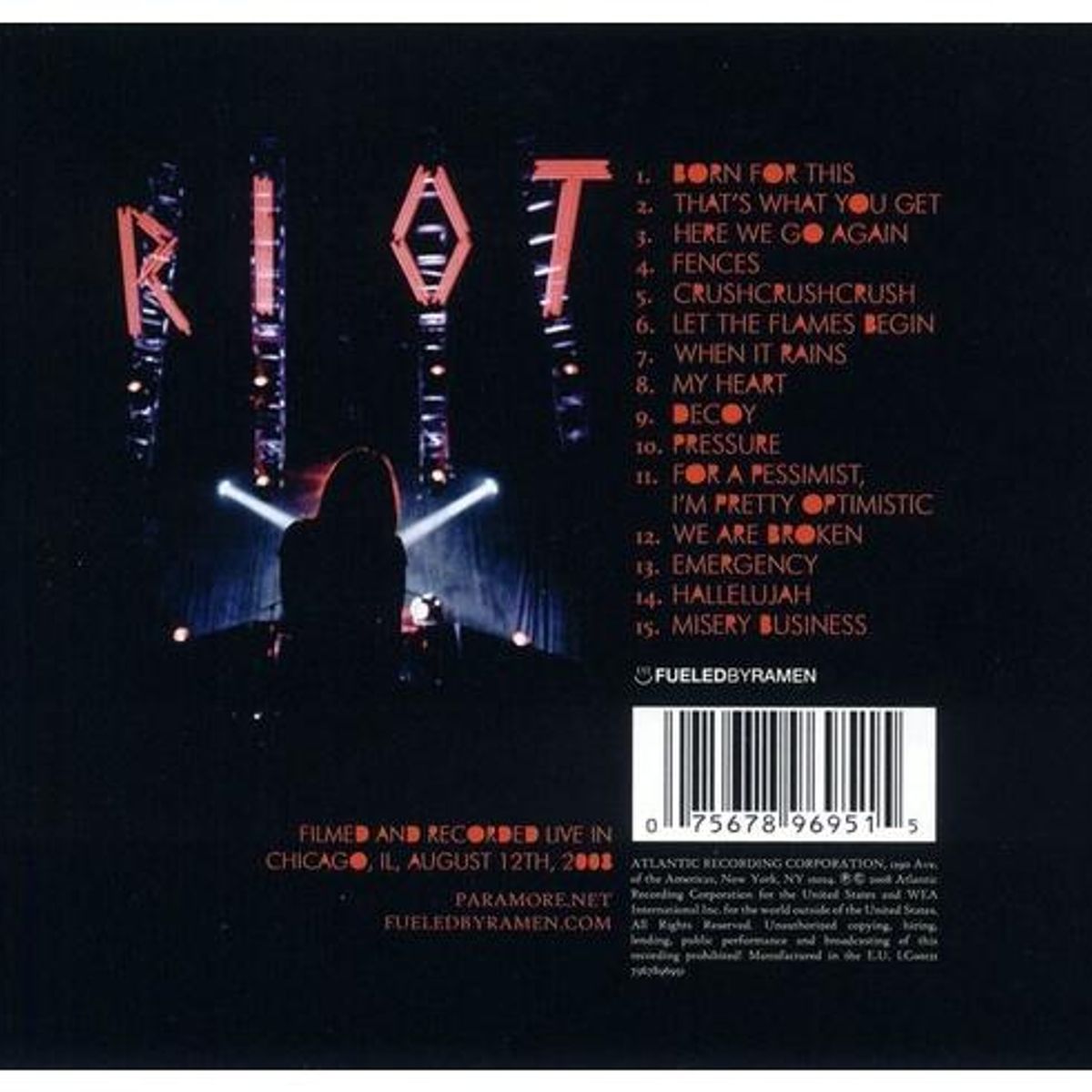 HITWAY MUSIC - PARAMORE - THE FINAL RIOT (CD+DVD) - CD HITWAY MUSIC