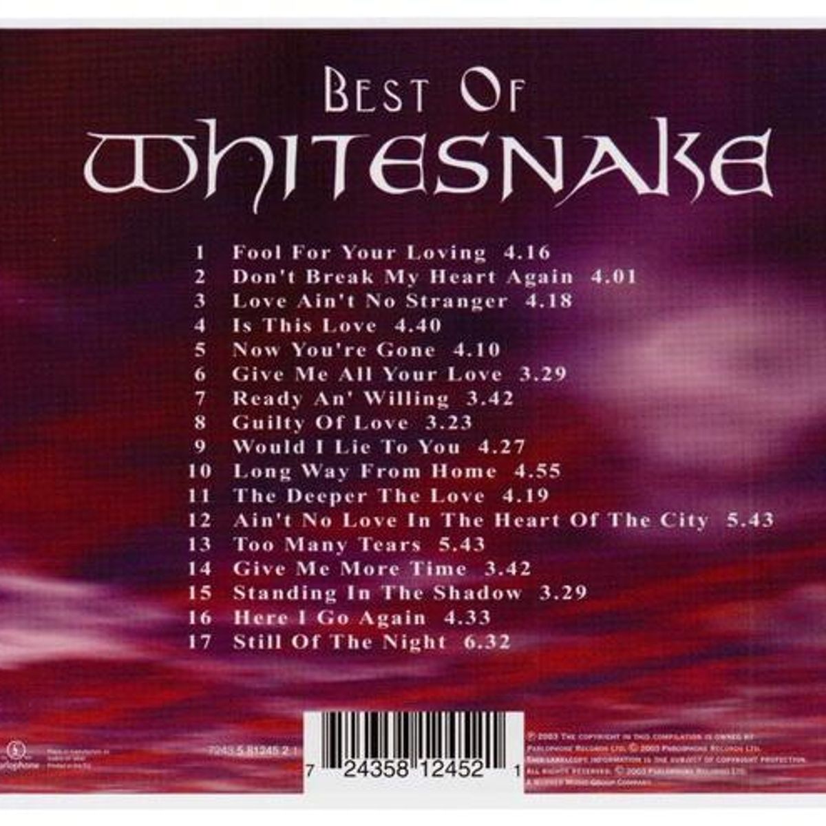 HITWAY MUSIC - WHITESNAKE - BEST OF - CD HITWAY MUSIC