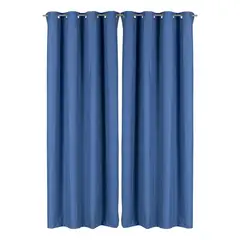 CLEMS CORTINAS - Pack 2 Cortina Tradicional 100% Blackout Azul