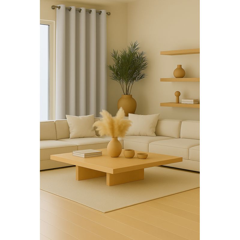 CLEMS CORTINAS - Cortina Tradicional 100% Blackout Marfil