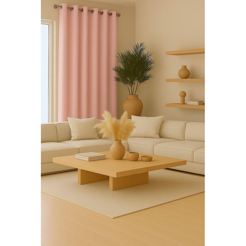 CLEMS CORTINAS - Cortina Tradicional 100% Blackout Rosa