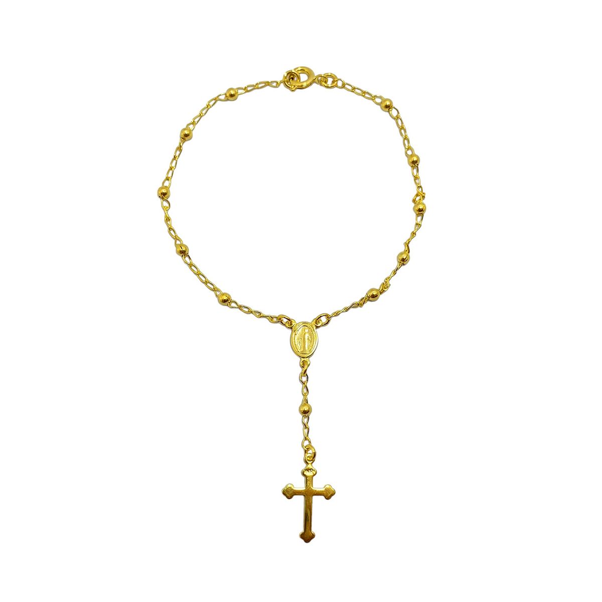 ANDREA COGGIOLA JOYAS - Pulsera Denario Bolitas Enchapado Oro 18K