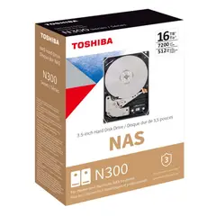 TOSHIBA - Disco duro 16TB N300 Sistemas NAS HDWG31GXZSTA