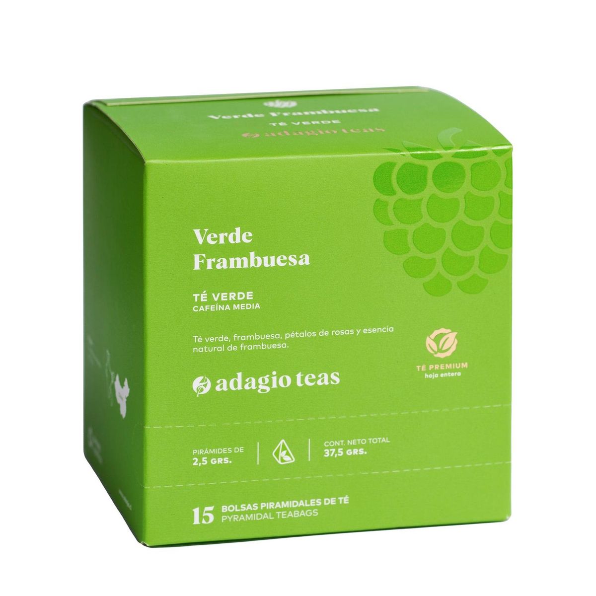 ADAGIO TEAS - Caja 15 Teabags Verde Frambuesa