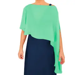 MARIA PASKARO - Tapado Capa Multiforma Catania Menta Gasa - Menta