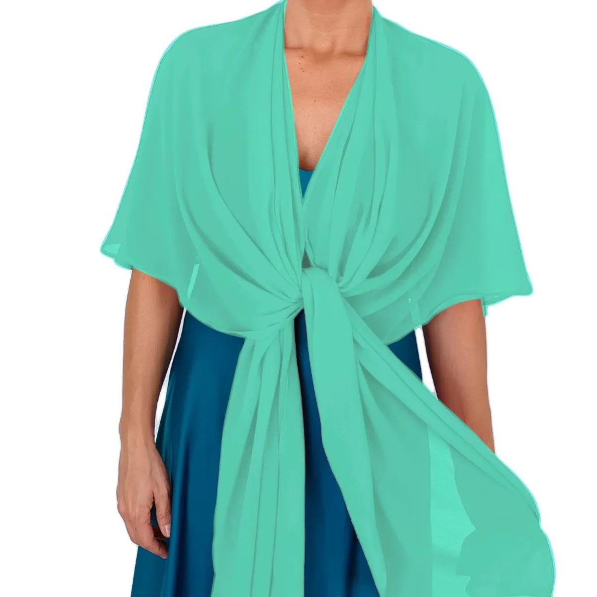 MARIA PASKARO - Tapado Capa Multiforma Catania Menta Gasa Maria Paskaro - Menta