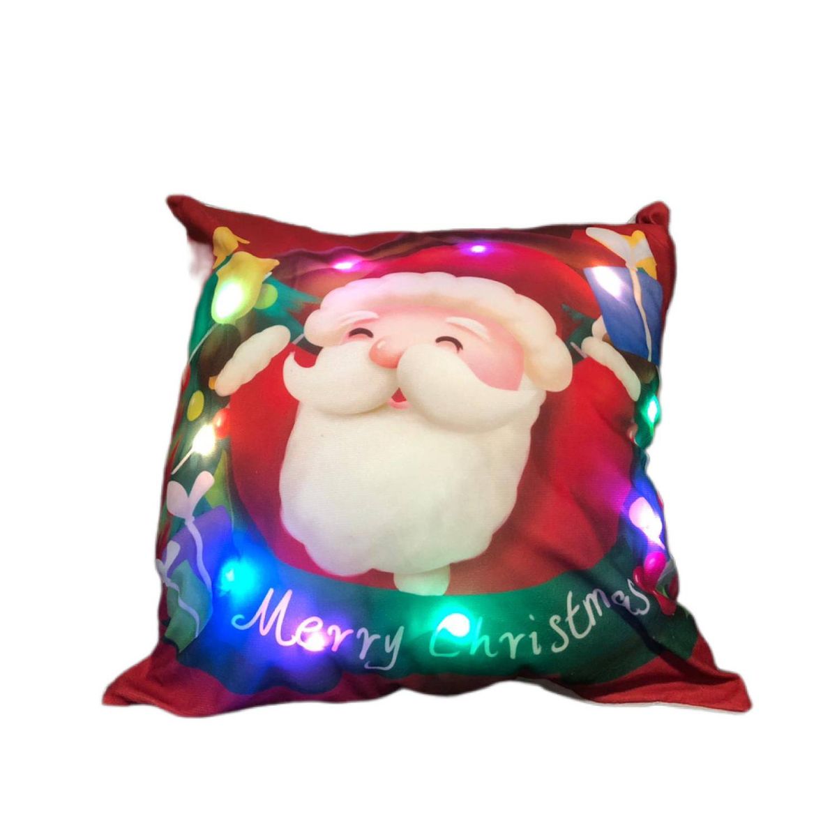 GENERICO - Pack 2  Fundas Para Cojín Navidad Con Luces Led Buena Calidad