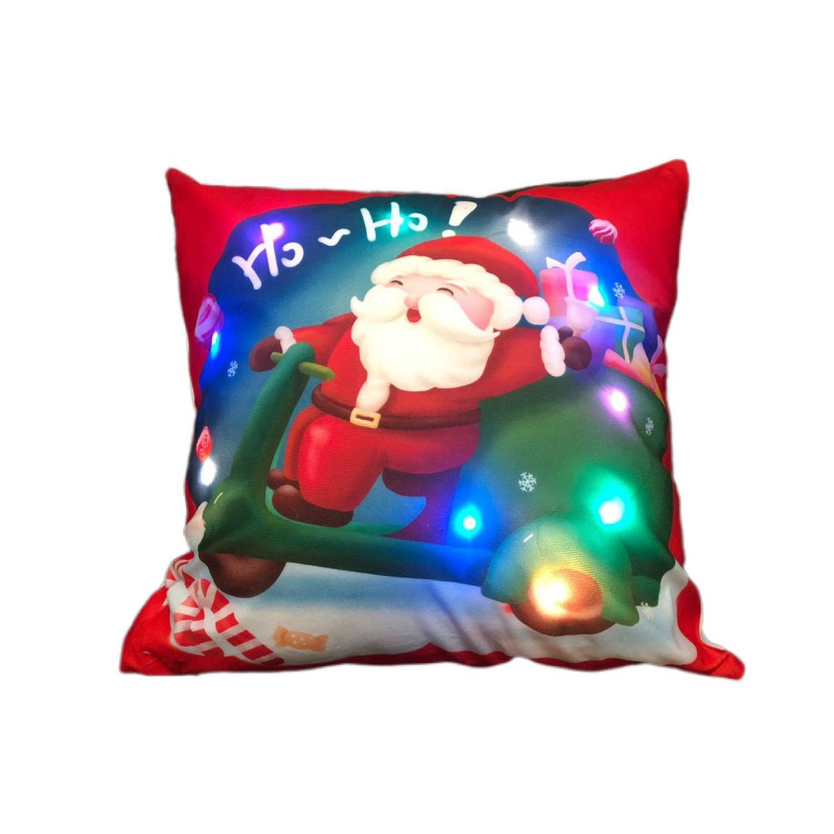 GENERICO - Pack 2  Fundas Para Cojín Navidad Con Luces Led Buena Calidad