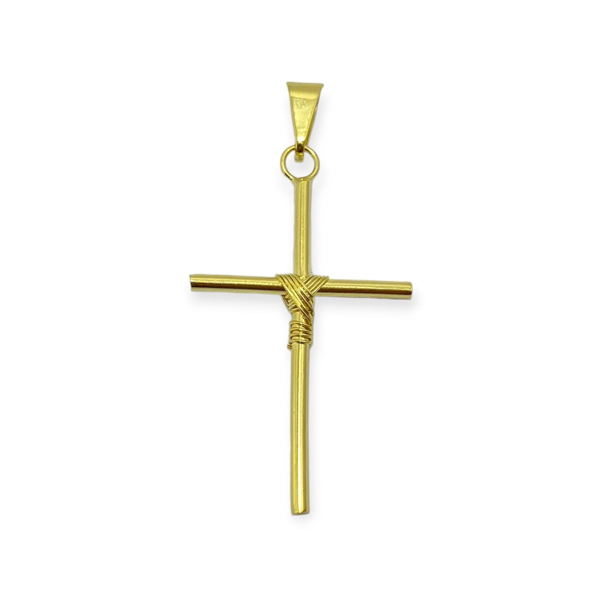 COGGIOLA - Colgante Cruz Manto Grande Enchapado Oro 18K